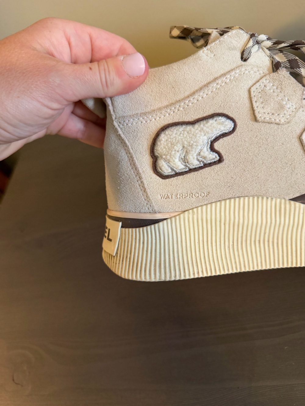 Sorel Out and About IV Leather Ankle Boot in Beige and Brown - Picture 4 of 11